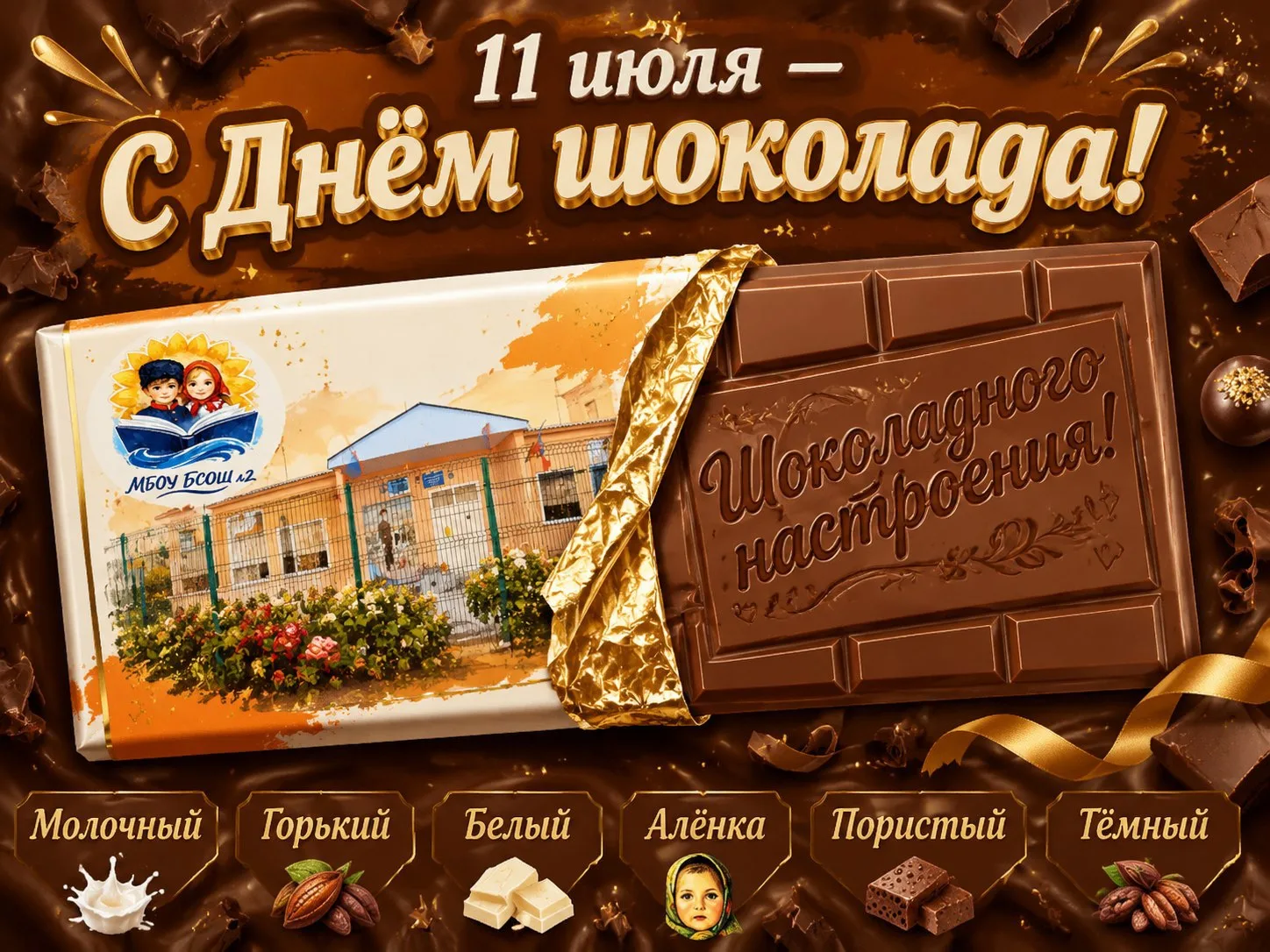 🍫 Сегодня — Всемирный день шоколада!

Этот день, когда кусочек шоколада — не просто лакомство, а за