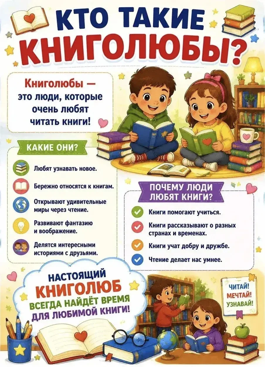📚 Книголюбы — это люди, для которых книга не просто набор страниц, а целый мир. Они чи...