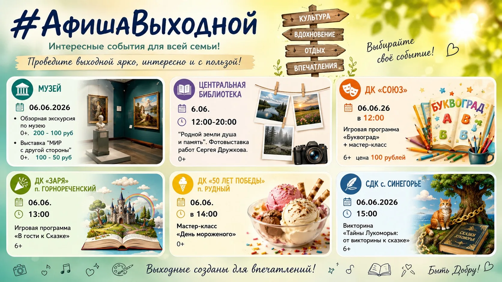 #АфишаВыходной