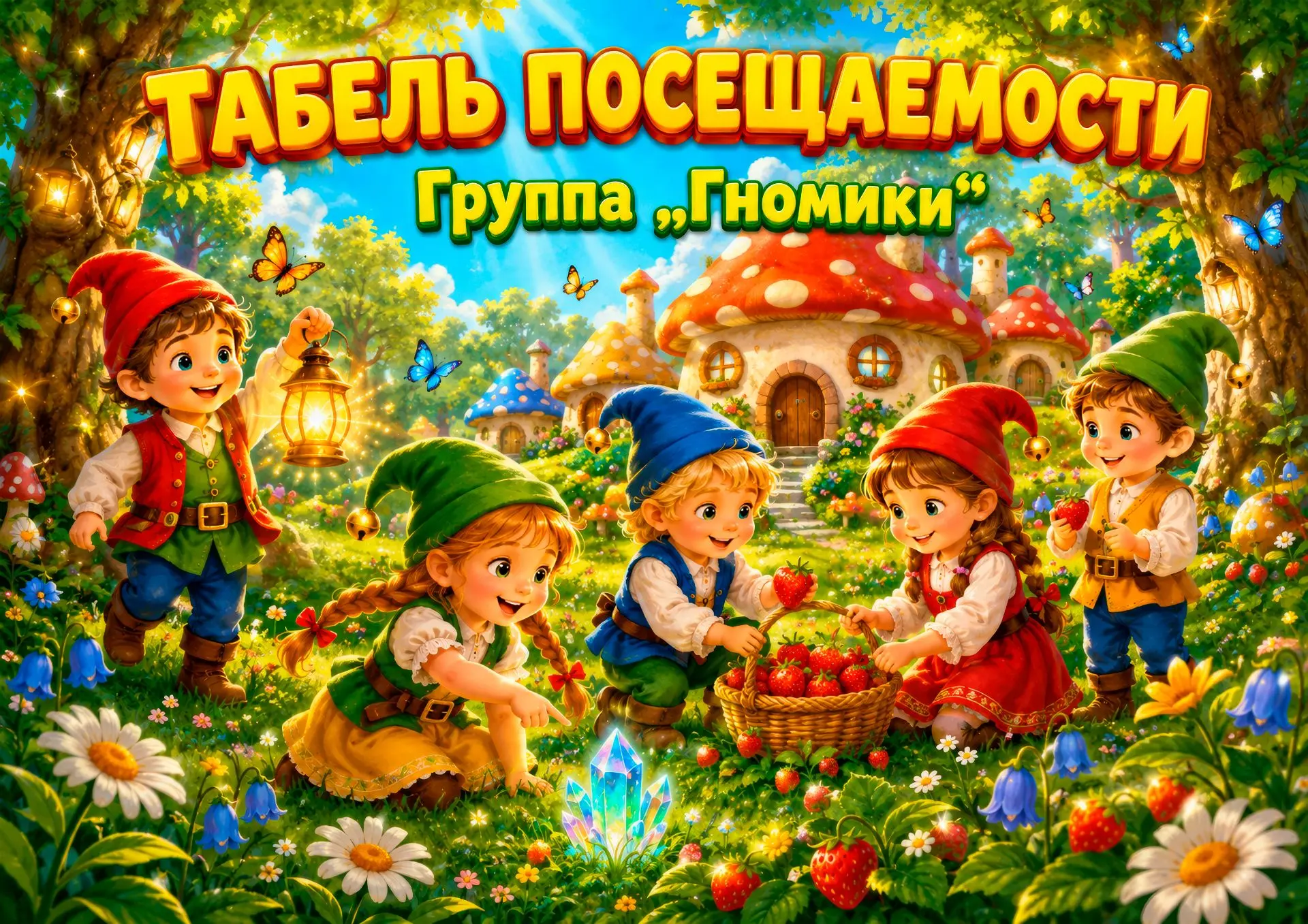 ЯРКИЕ ТАБЕЛИ ПОСЕЩАЕМОСТИ ДЛЯ ДЕТСКОГО САДА