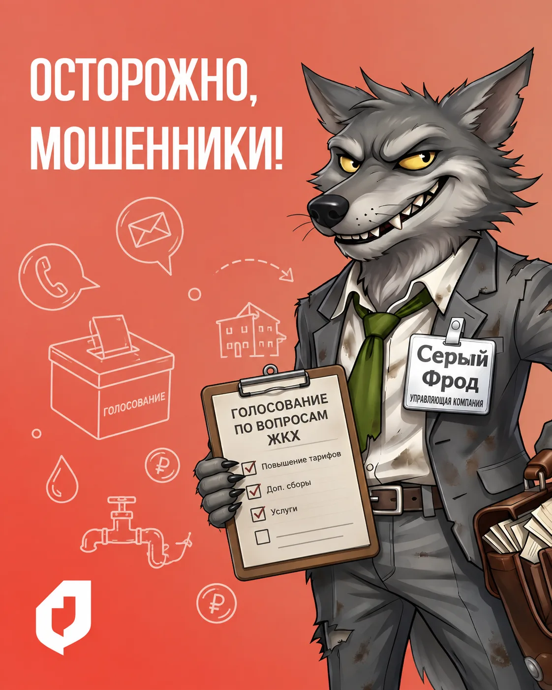 ⚠️ Осторожно: мошенники предлагают «проголосовать» по вопросам ЖКХ