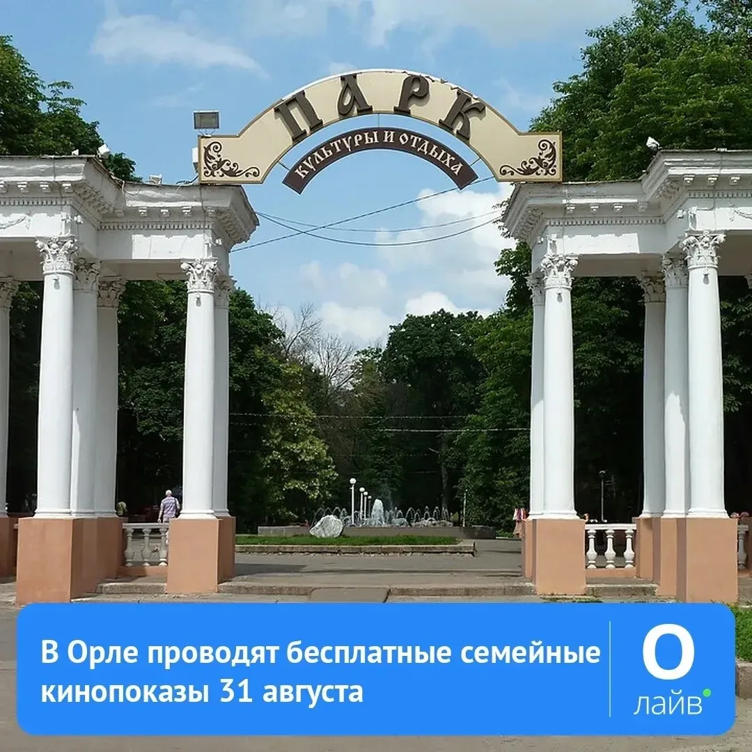 🎬 В Орле проводят бесплатные семейные кинопоказы 31 августа