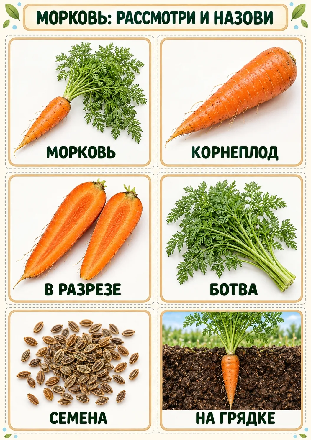 🥕 ЧТО У МОРКОВИ ПРЯЧЕТСЯ ПОД ЗЕМЛЁЙ?