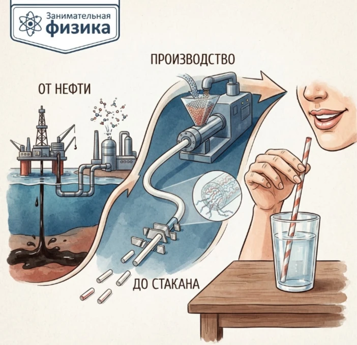 🥤 ОТ НЕФТИ ДО СТАКАНА: КАК РОЖДАЕТСЯ САМАЯ ОБЫЧНАЯ СОЛОМИНКА?