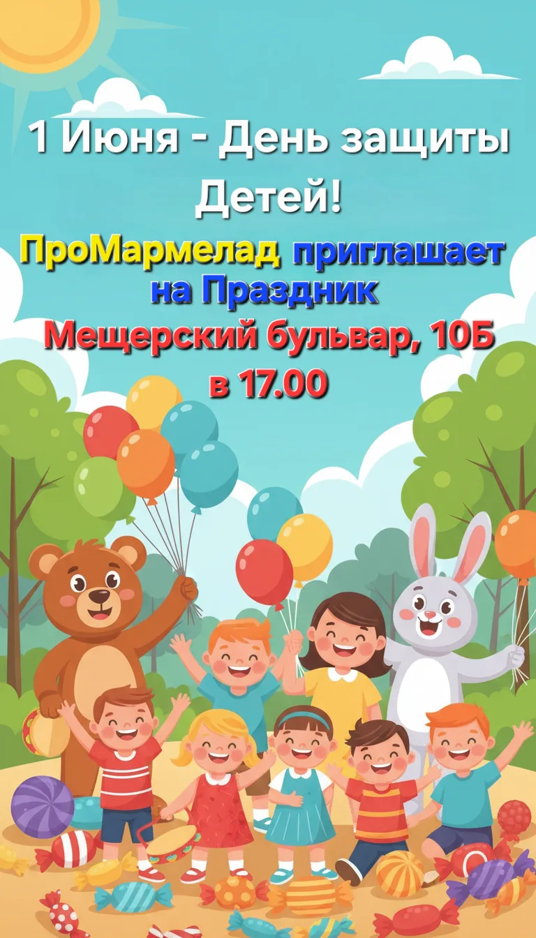 🎉 ДЕНЬ ЗАЩИТЫ ДЕТЕЙ — ПРАЗДНИК ОТ ПроМармелад! 🎈
