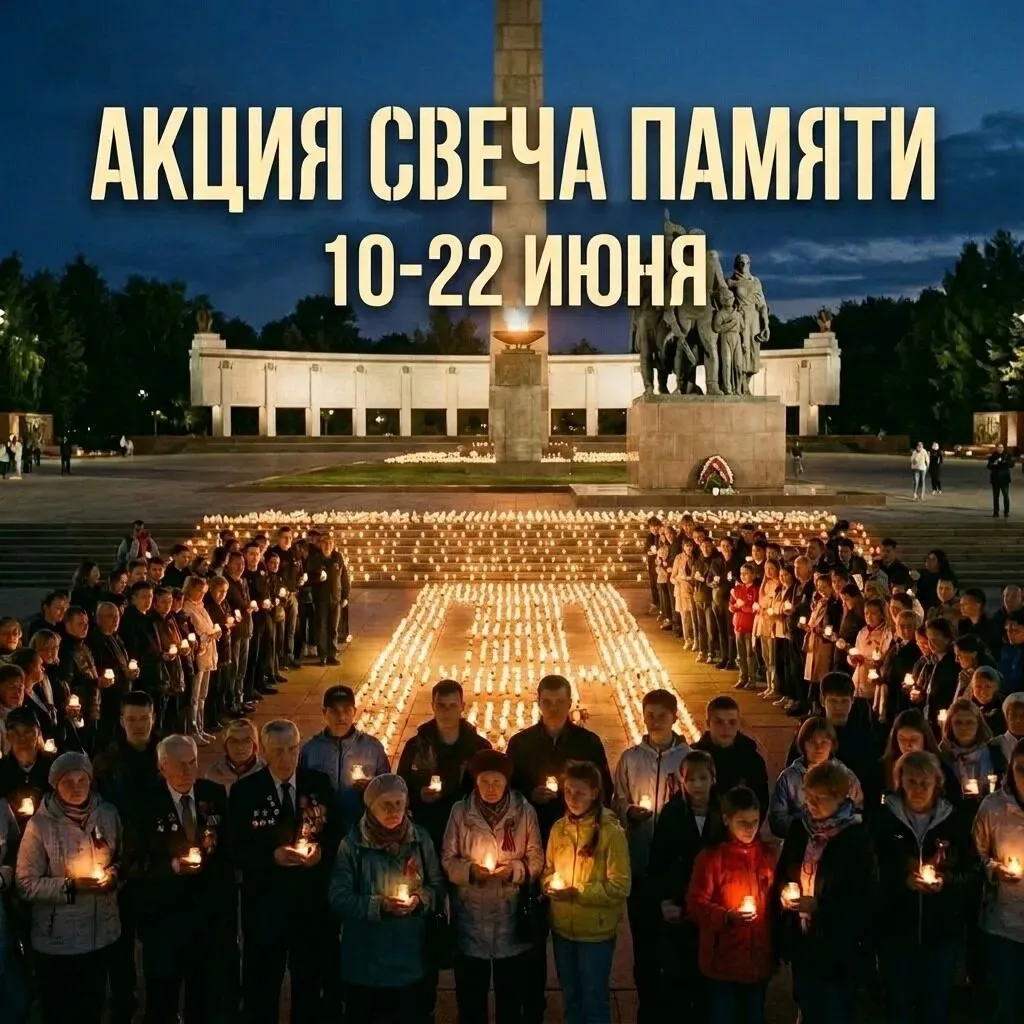 Акция "Свеча памяти" длится с 10 по 22 июня 🙏 
Она приурочена к 22 июня — Дню памяти и скорби (в эт