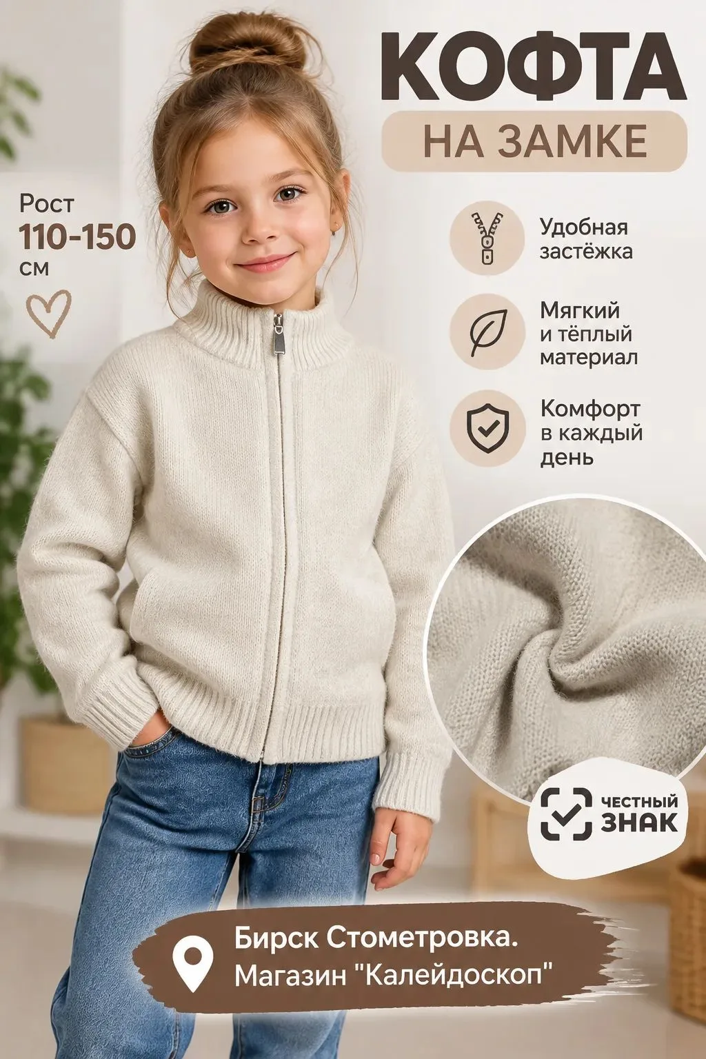 Кофта на замочке