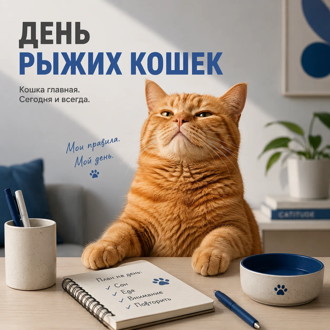1 сентября - День рыжих кошек!