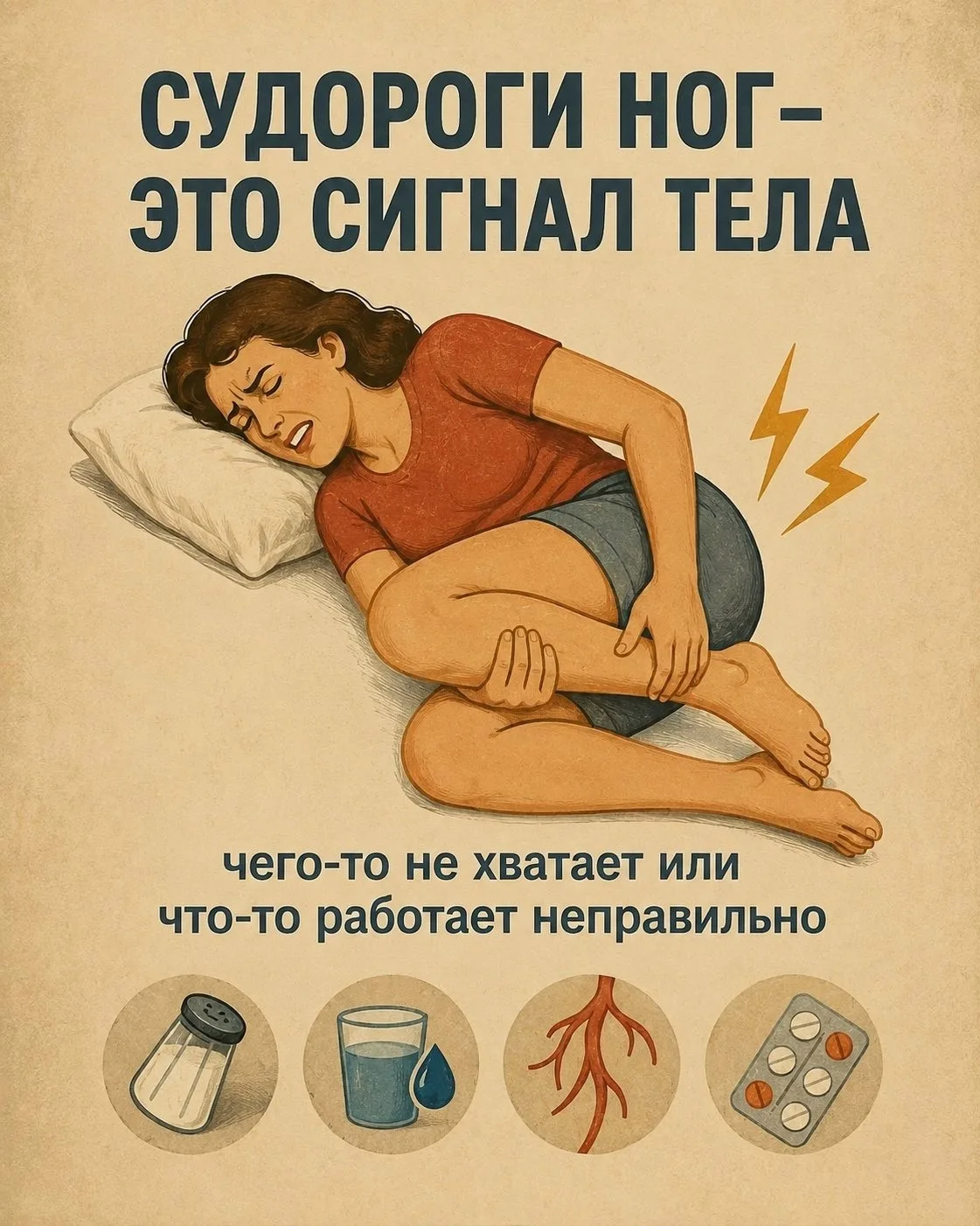 Просыпаешься среди ночи от резкой судороги в ноге?