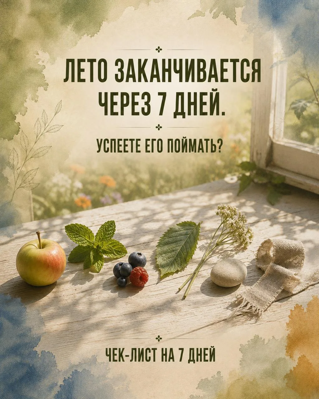 "Кажется, лето пролетело, а я и не заметила"