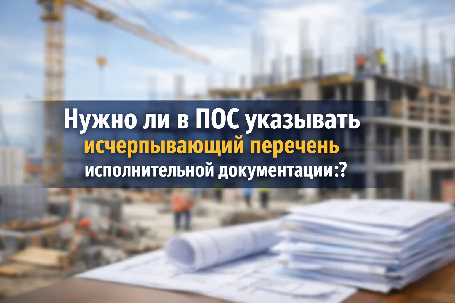 Нужно ли в ПОС указывать исчерпывающий перечень исполнительной документации?📑Среди кол...