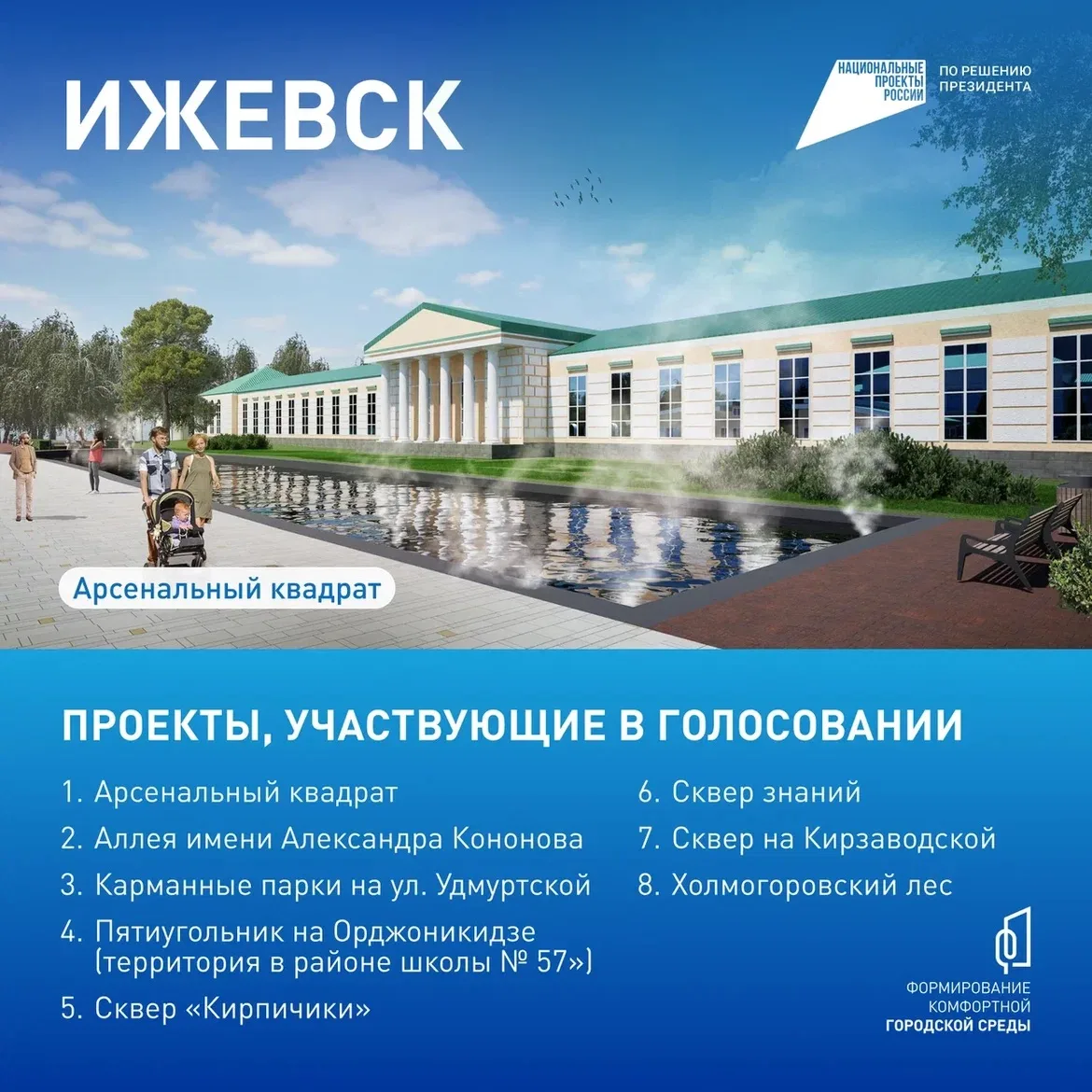 🌳 Нос к носу идут в голосовании Холмогоровский лес и Сквер знаний. Жители республики р...