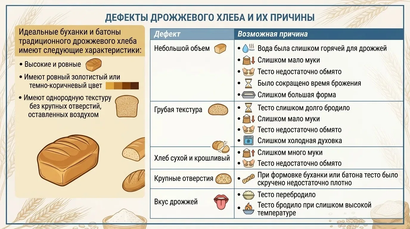 Дефекты в выпечке и их причины