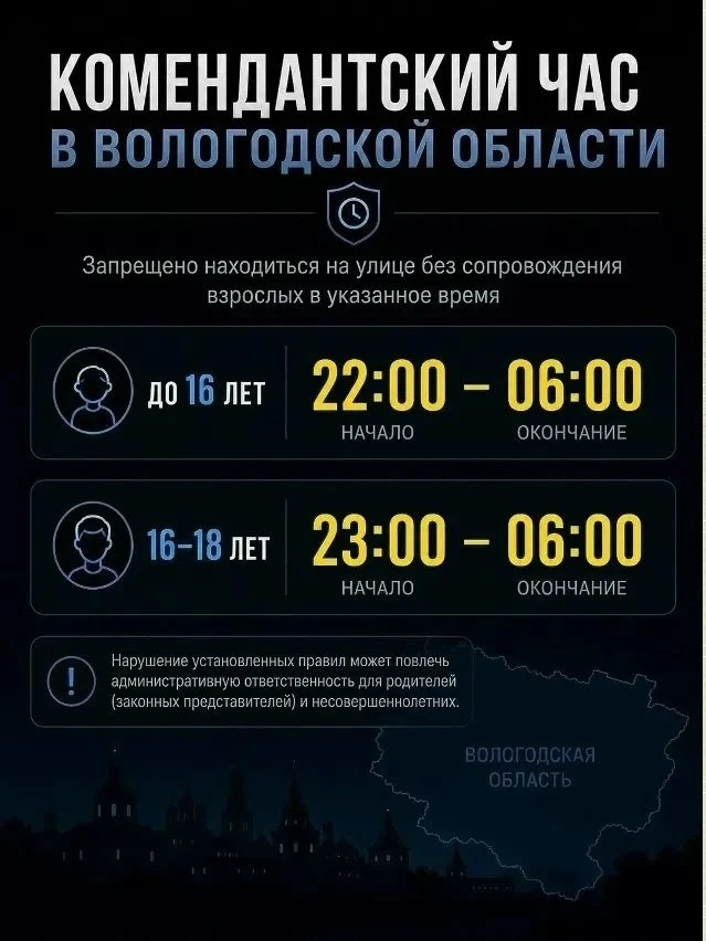 ❗Обеспечиваем безопасность: напоминаем о комендантском часе.‼ 

 
📢Уважаемые родители и подростки! 