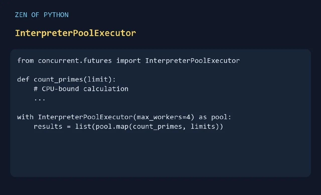 Как выполнять CPU-задачи в отдельных интерпретаторах Python