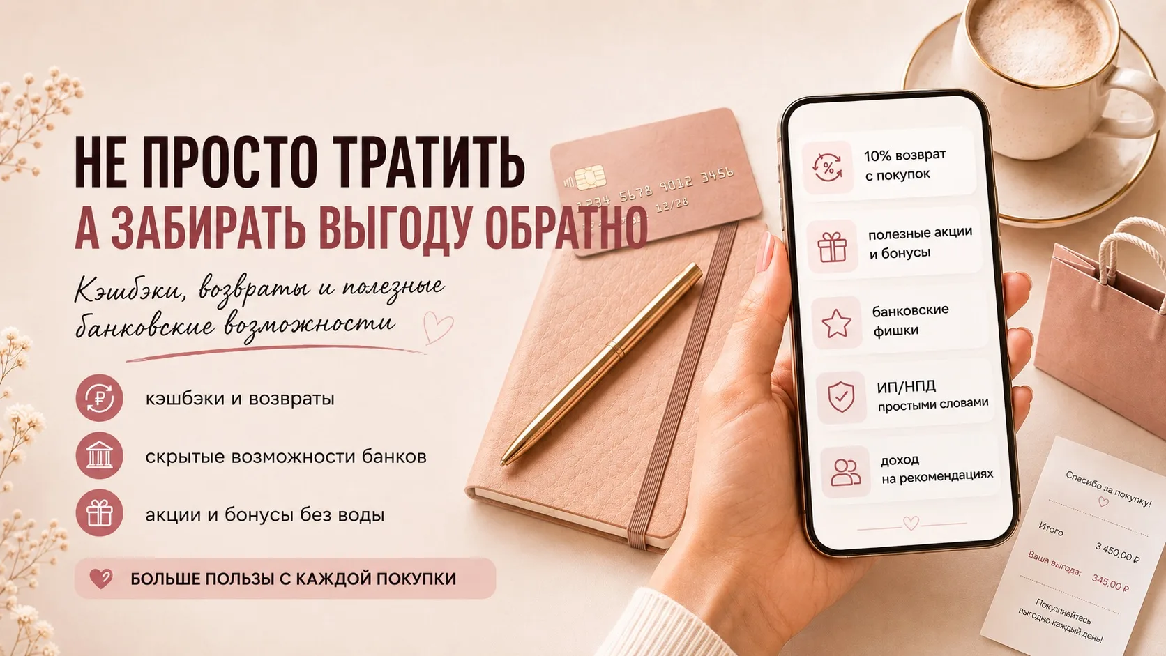 Большинство просто тратит деньги.
А кто-то забирает выгоду обратно 👛
Напомню про канал 👇

Там бесп