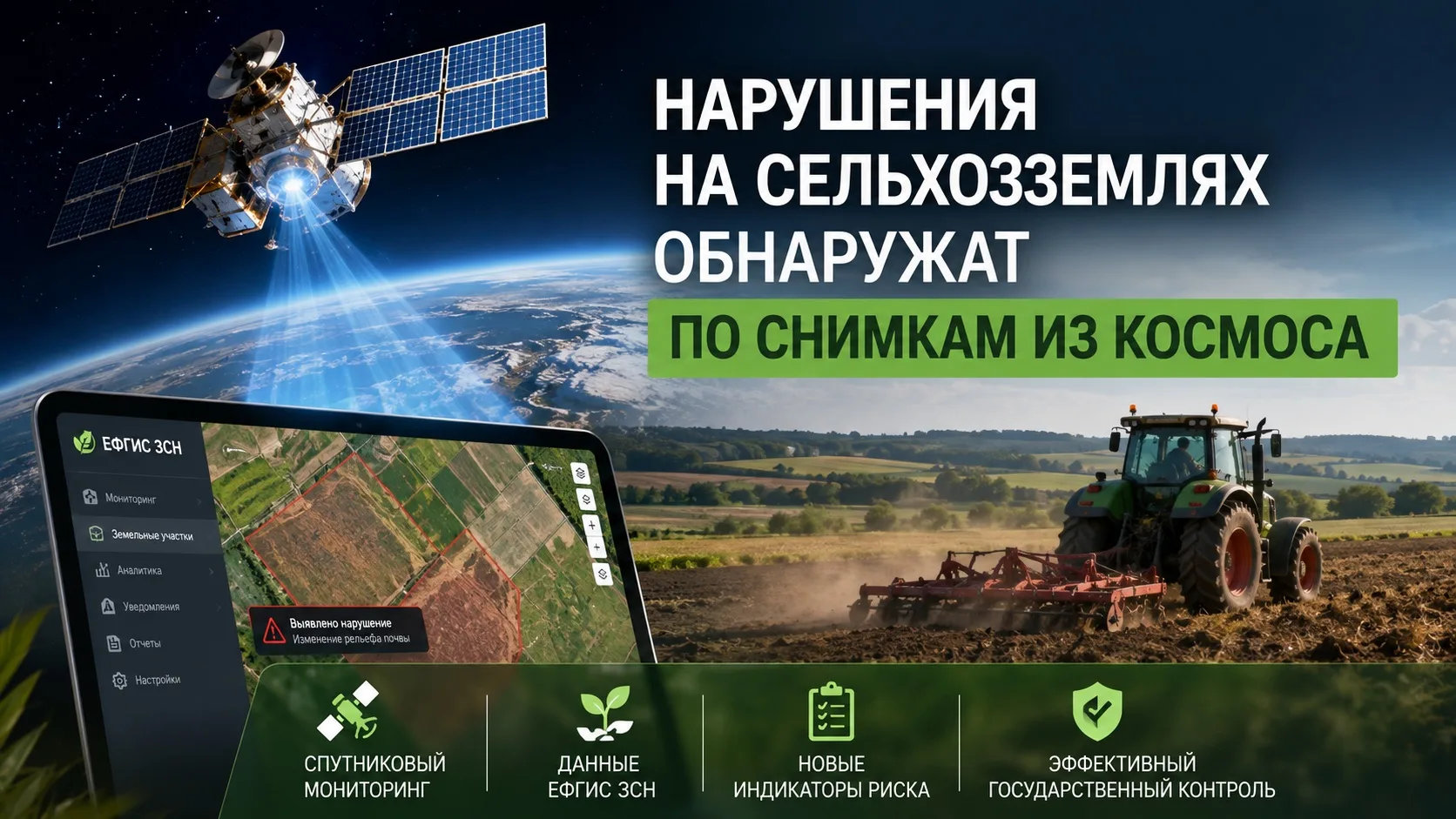 Сельхозземли начнут проверять по спутниковым снимкам
