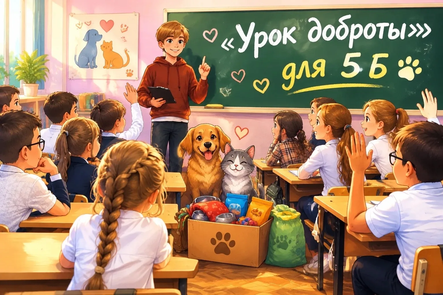 🎉 Урок доброты с 5 «Б» классом (классный руководитель Ульяна Александровна ) МКОУ «СШ ...