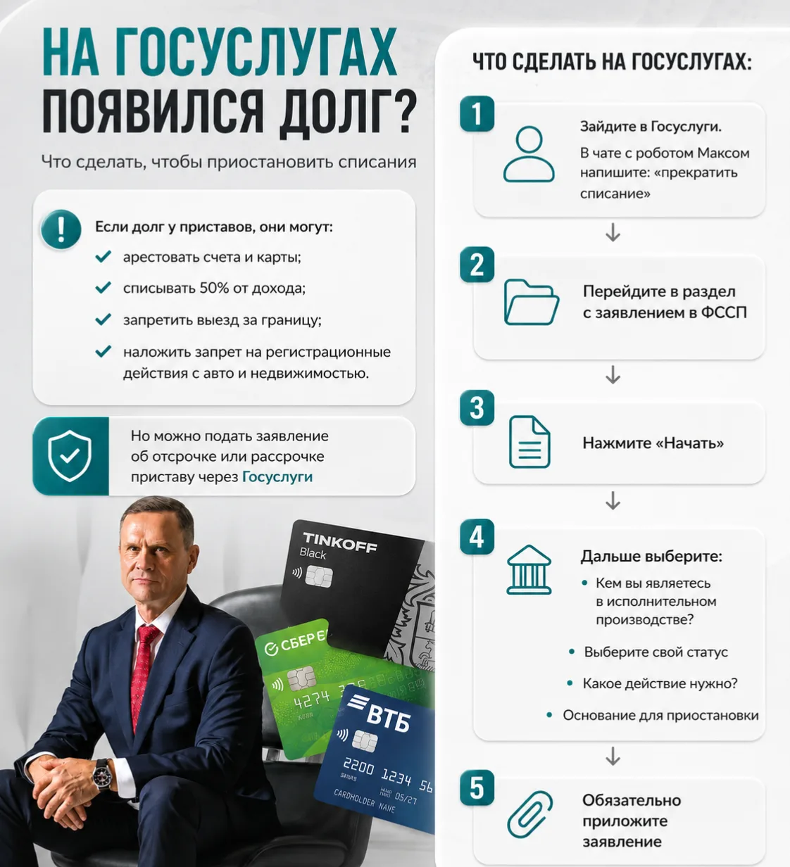 👉 На Госуслугах появился долг. Что делать в первую очередь?