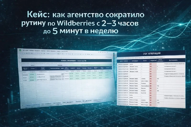Кейс: как агентство сократило рутину по Wildberries с 2–3 часов до 5 минут в неделю