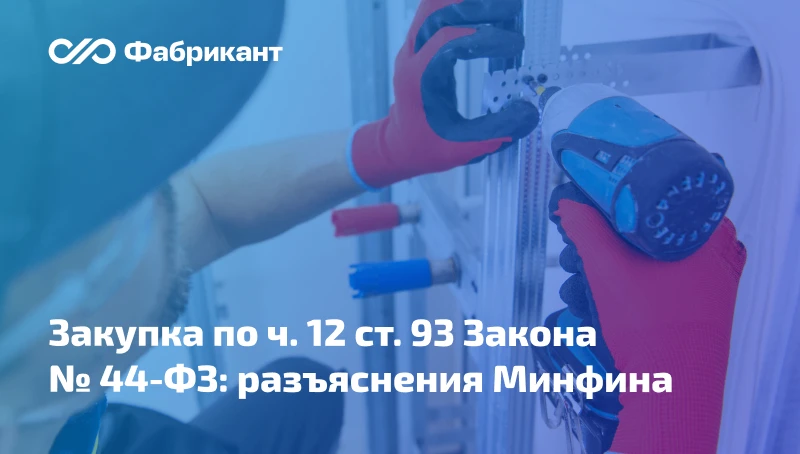Может ли объект закупки по ч. 12 ст. 93 Закона № 44-ФЗ включать также работы и услуги?