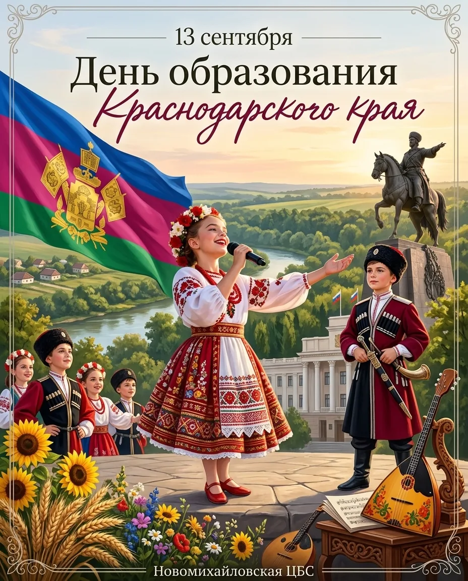 🍂 13 сентября — День образования Краснодарского края! 🎉