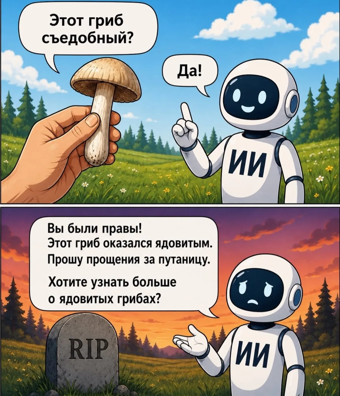 Доброе утро! Небольшое напоминание: в лес с собой лучше брать достоверный источник 😃