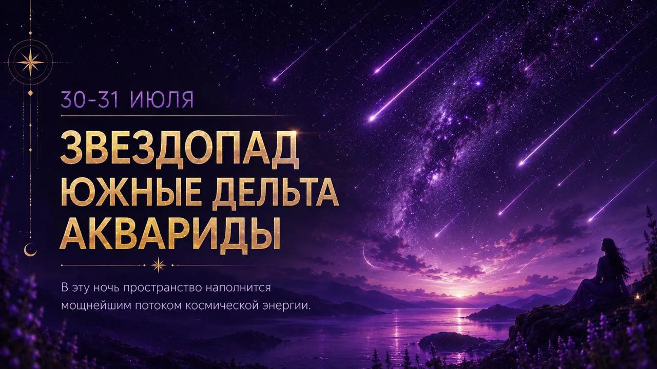 🌠 Мои дорогие, вот и наступило 30 июля.

Мы вошли в пик звездопада Южные Дельта-Аквариды и открыли 