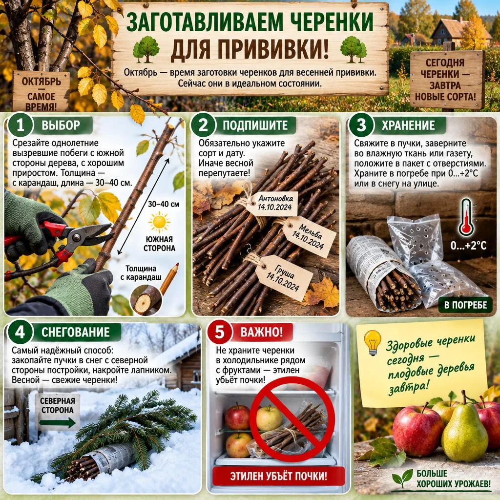 🌳 ЗАГОТАВЛИВАЕМ ЧЕРЕНКИ ДЛЯ ПРИВИВКИ! 🌳