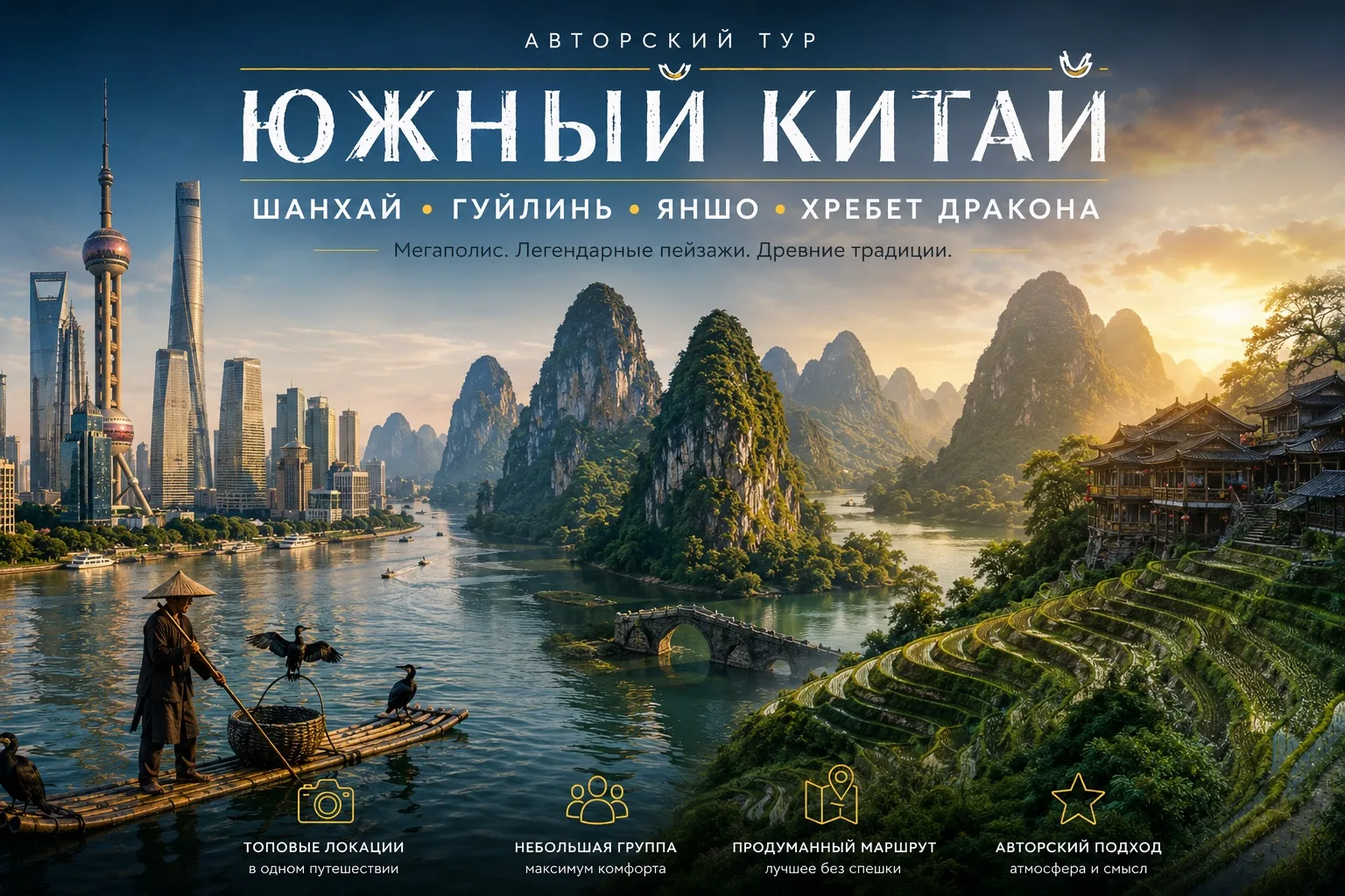 Южный Китай — путешествие через будущее, древние традиции и пейзажи, которые веками вдо...