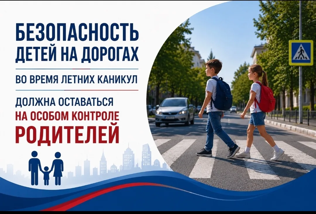 Безопасность детей на дорогах во время каникул должна оставаться на особом контроле родителей 
 
Во 