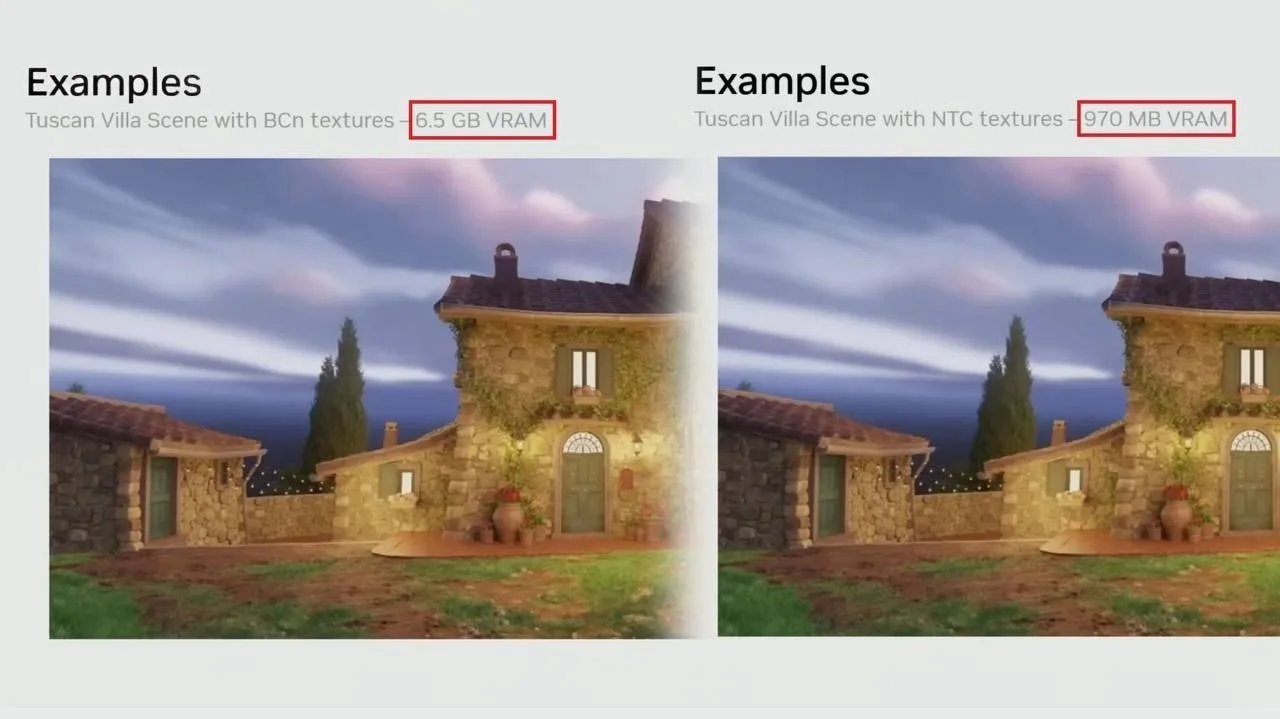 Nvidia показала новую технологию NTC — она до 7(!) раз снижает потребление видеопамяти ...