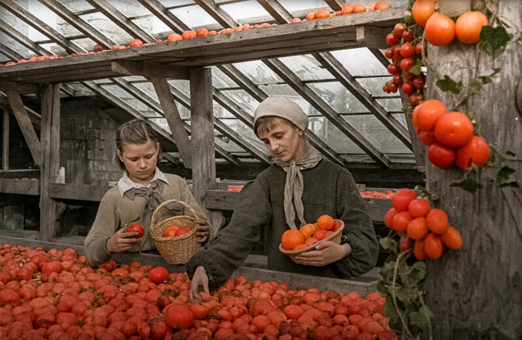На станции юных натуралистов. Москва, 1943 год.