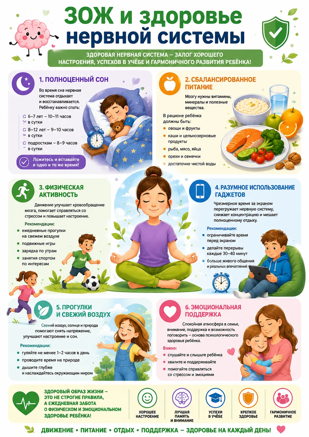 🧠 ЗОЖ и здоровье нервной системы ребёнка
