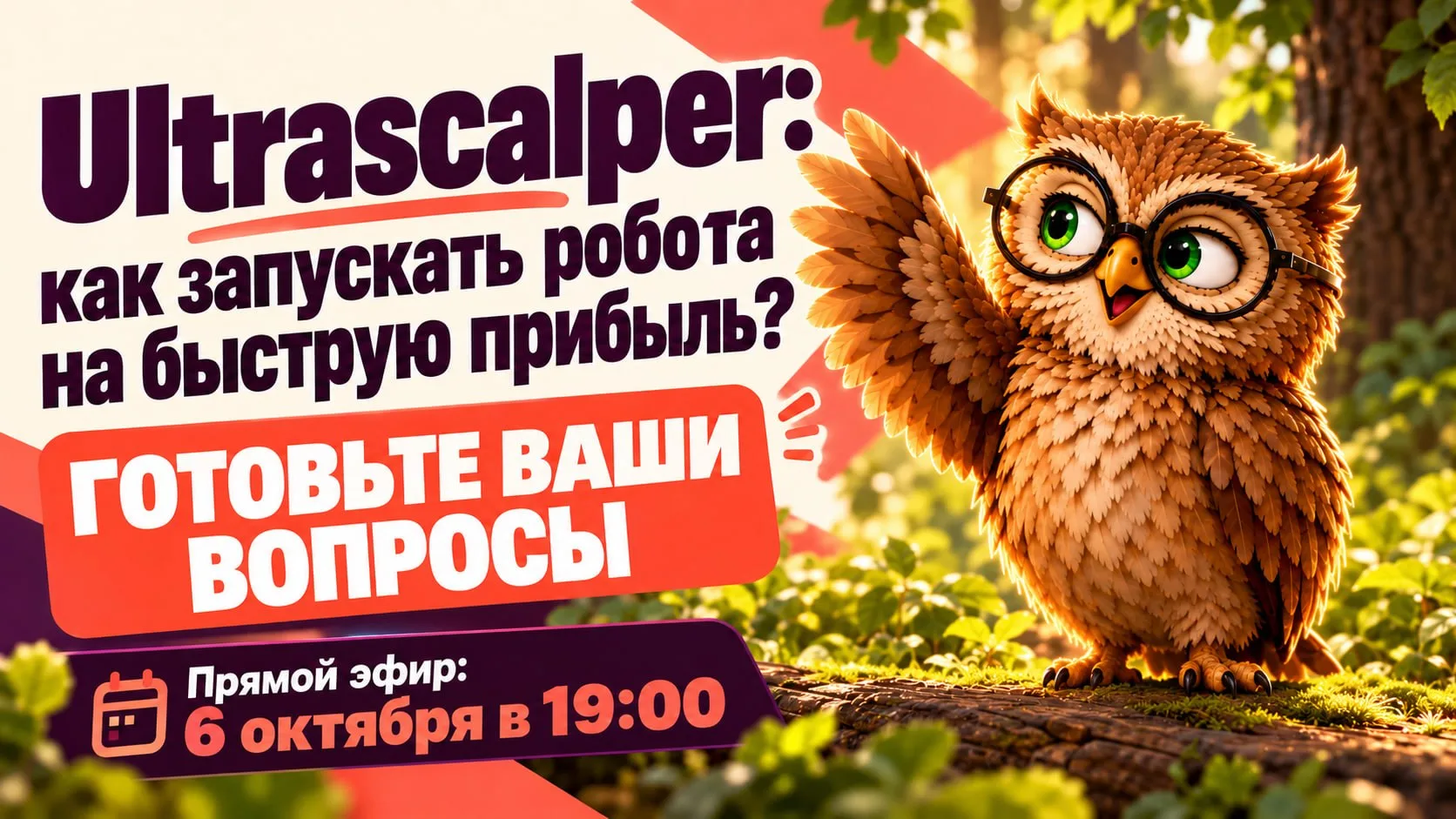 🤨 Сова приготовила вопрос к сегодняшнему эфиру и записала его заранее, чтобы не растер...