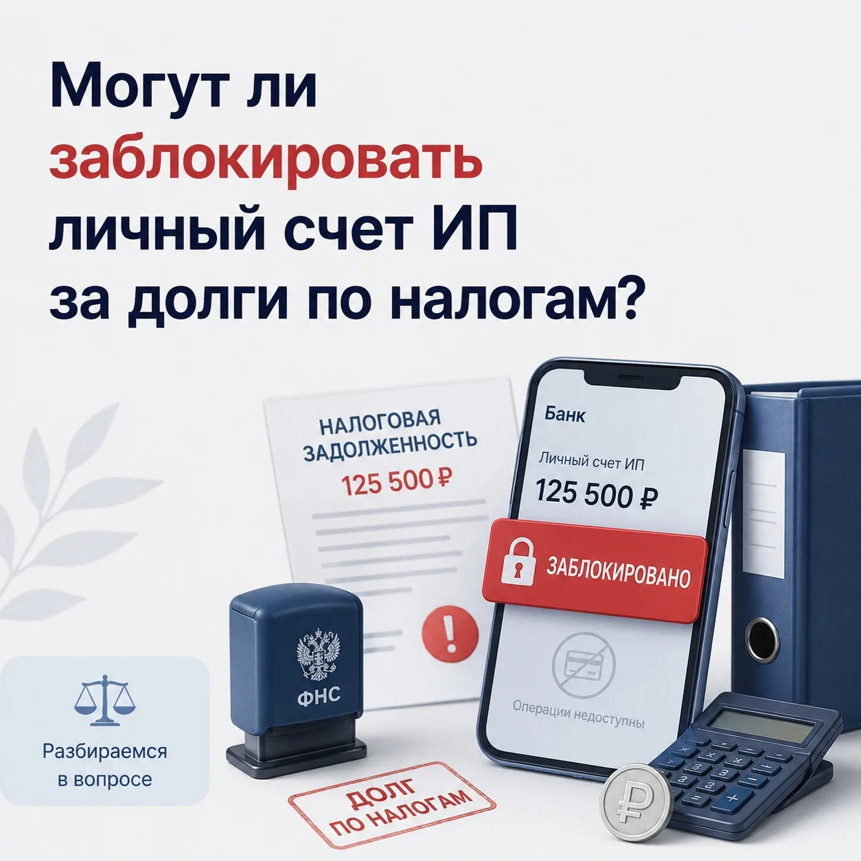 Могут ли заблокировать личный счет ИП за долги по налогам❓