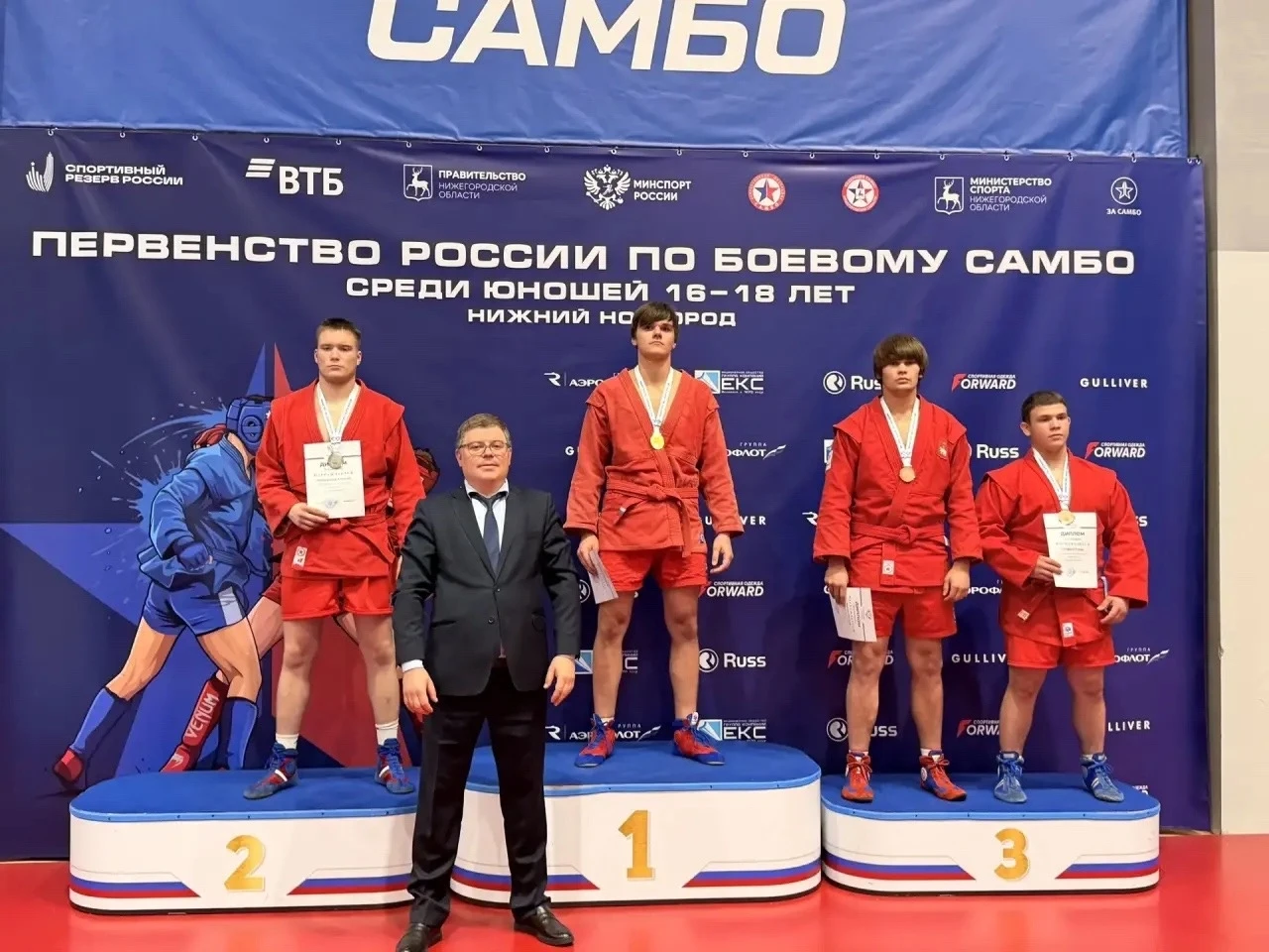 🥋 Первый день первенства России по боевому самбо среди юношей 16–18 лет