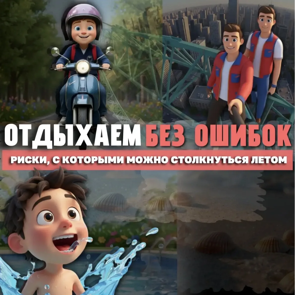 🛡 С какими рисками можно столкнуться на каникулах?

Лето — время свободы и новых впечатлений, однак