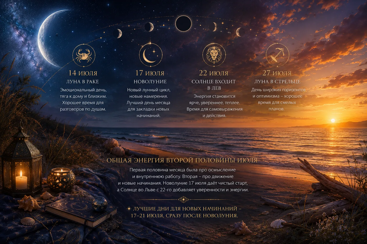 🌊 Вторая половина июля — что важно знать