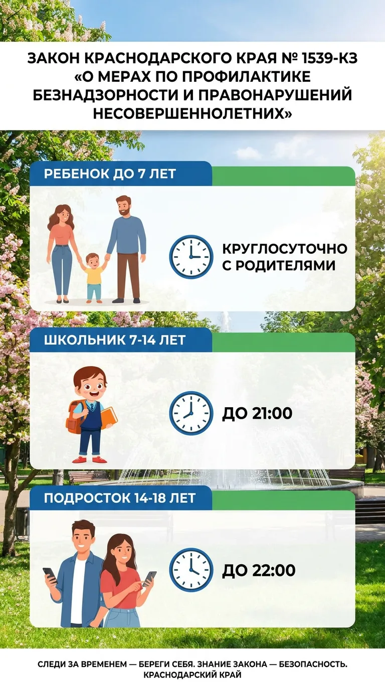 Закон Краснодарского края от 21 июля 2008 года №1539-КЗ «О мерах по профилактике безнадзорности и пр