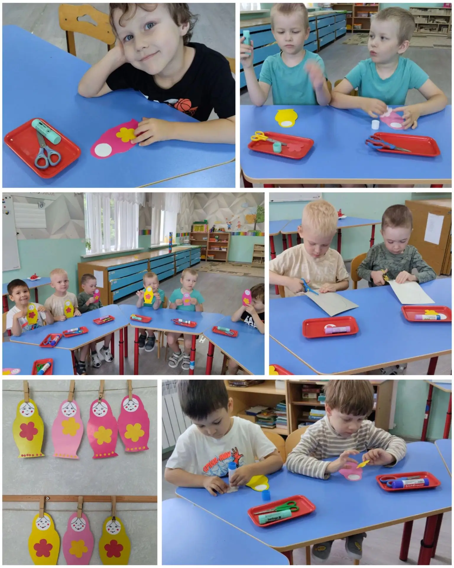 Аппликация "Матрёшка".
Средняя группа