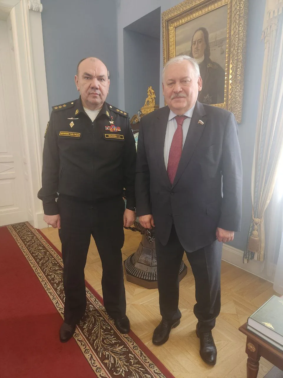 Константин Затулин поздравил с днем Военно-Морского флота России главнокомандующего ВМФ, Героя Росси