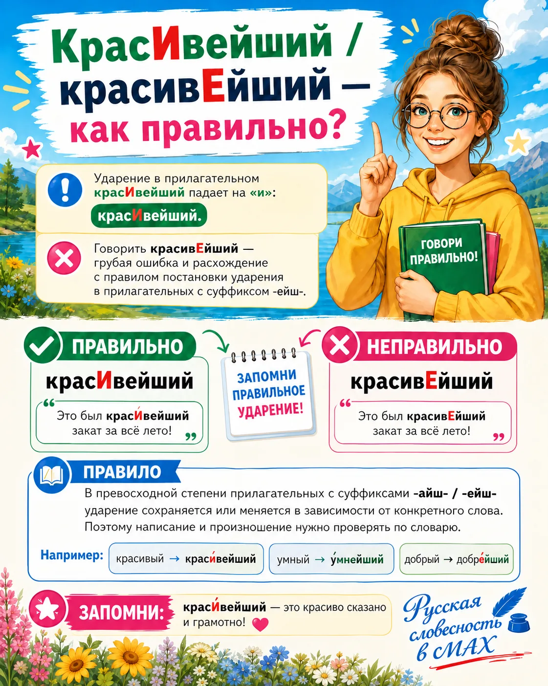 КрасИвейший или красивЕйший? 🤔