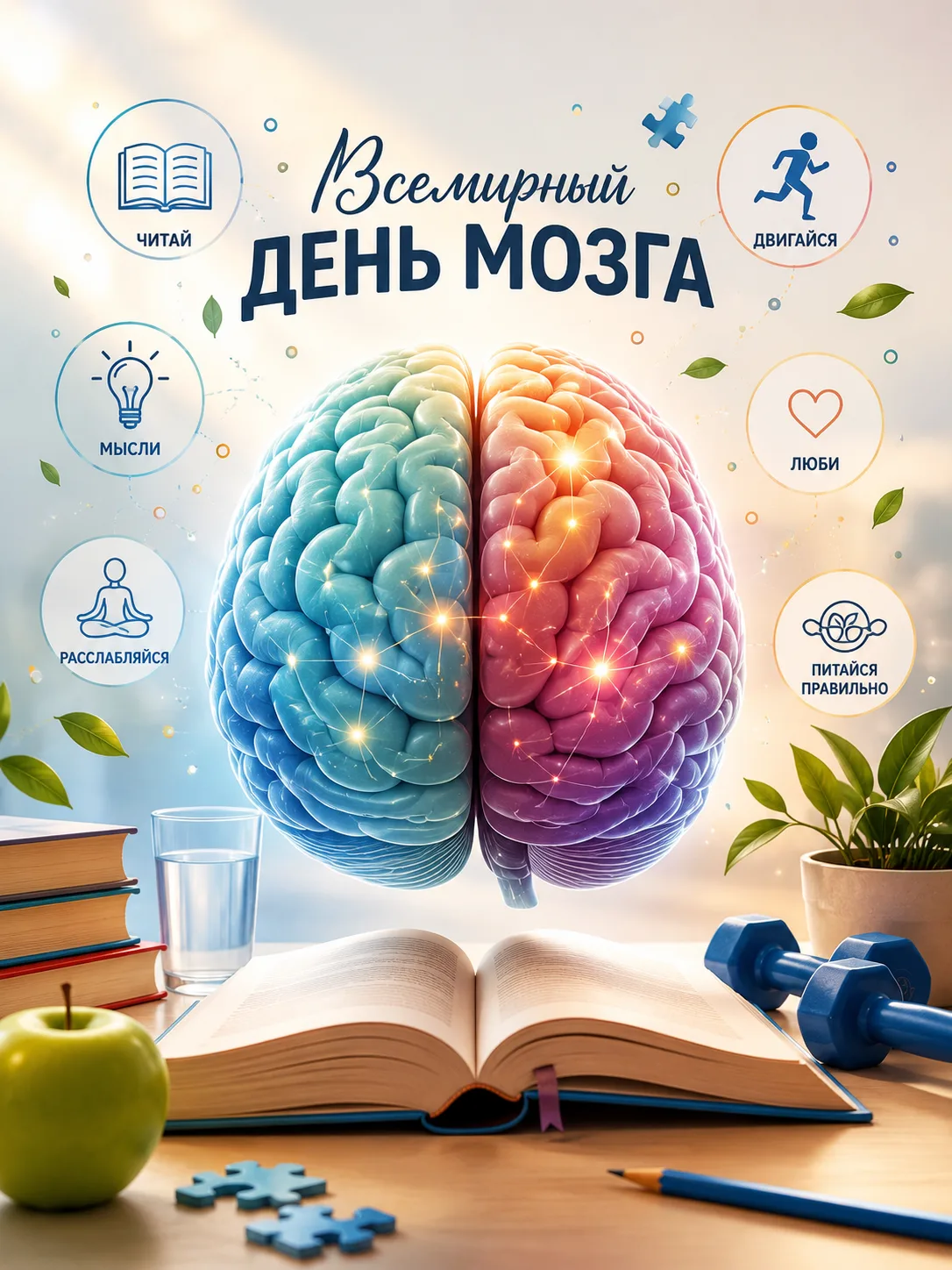 Доброе утро!

Сегодня отмечается Всемирный день мозга — отличный повод вспомнить, что наш мозг любит