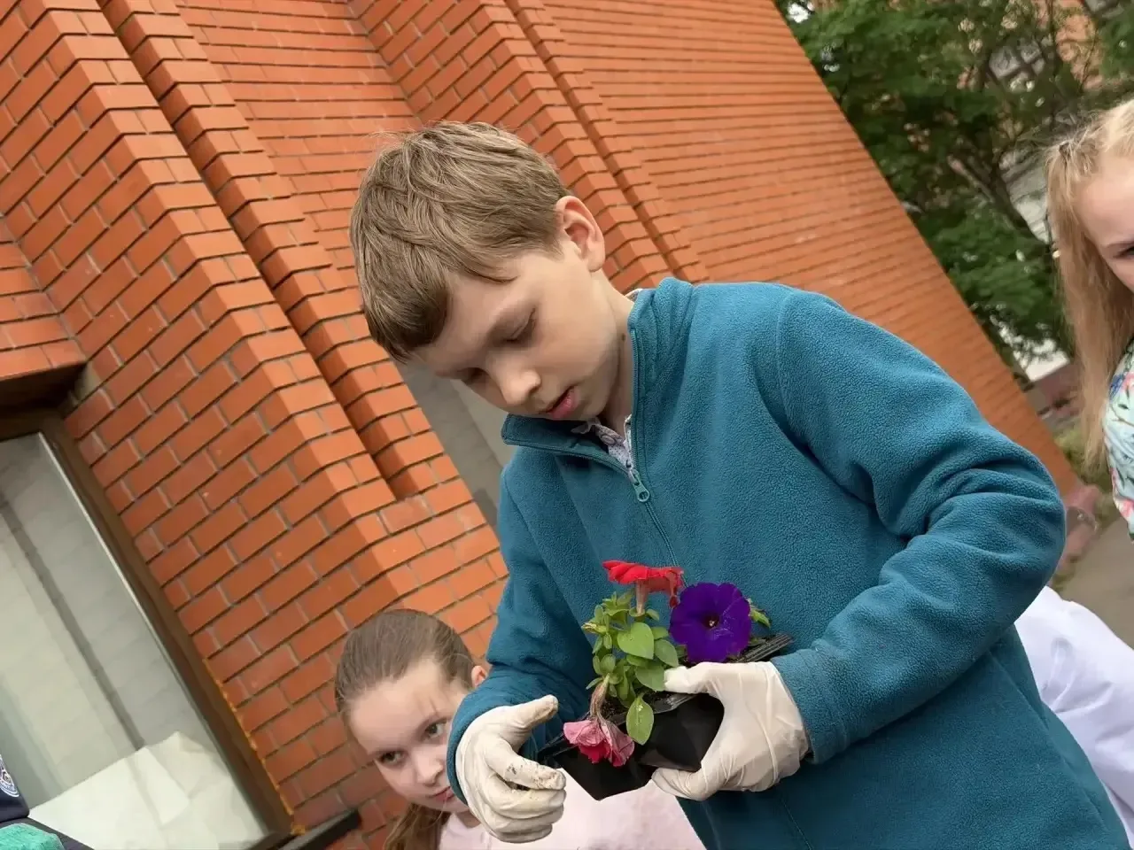«Ежегодная посадка цветов- это наша добрая традиция класса!»- так говорят ученики 3-«А».