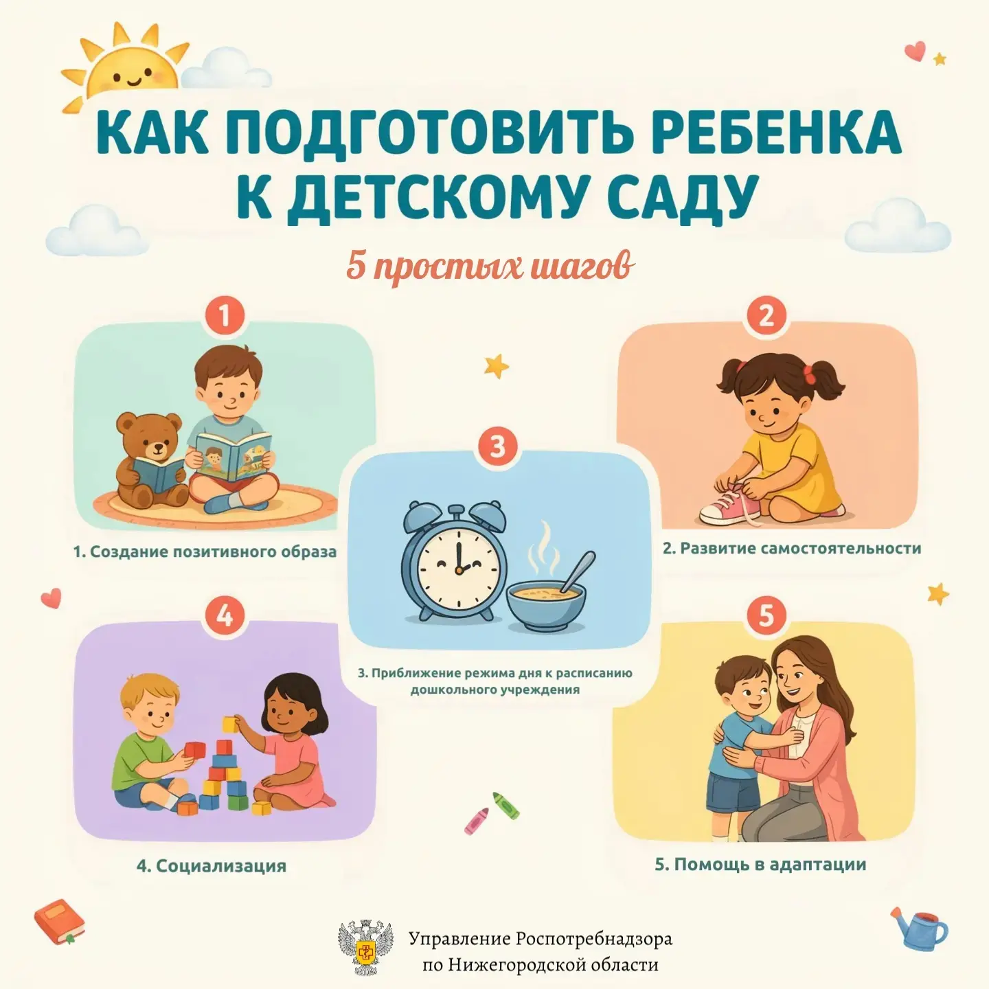 Как подготовить ребенка к детскому саду