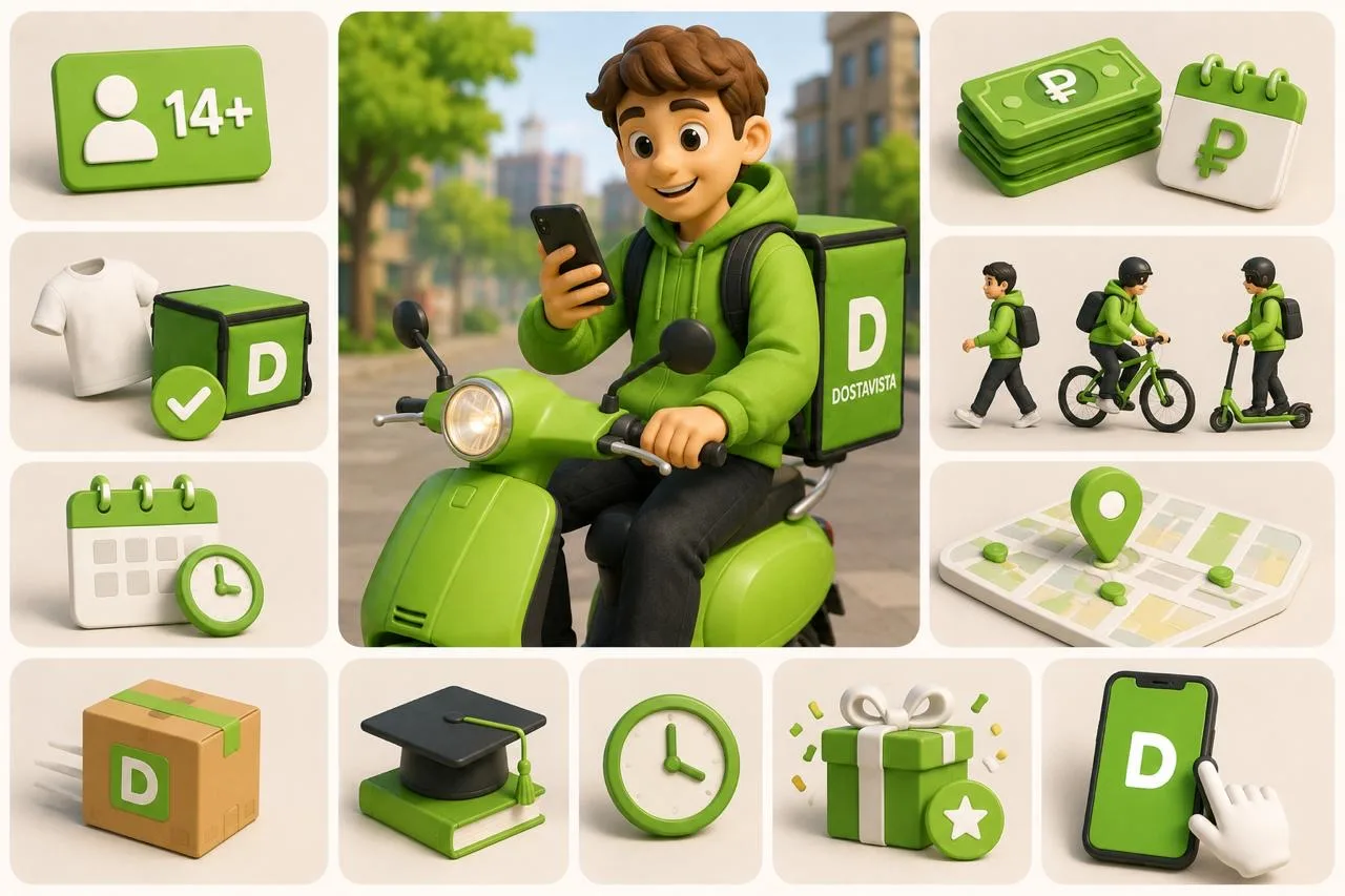 🛵 КУРЬЕР К ПАРТНЁРУ DOSTAVISTA