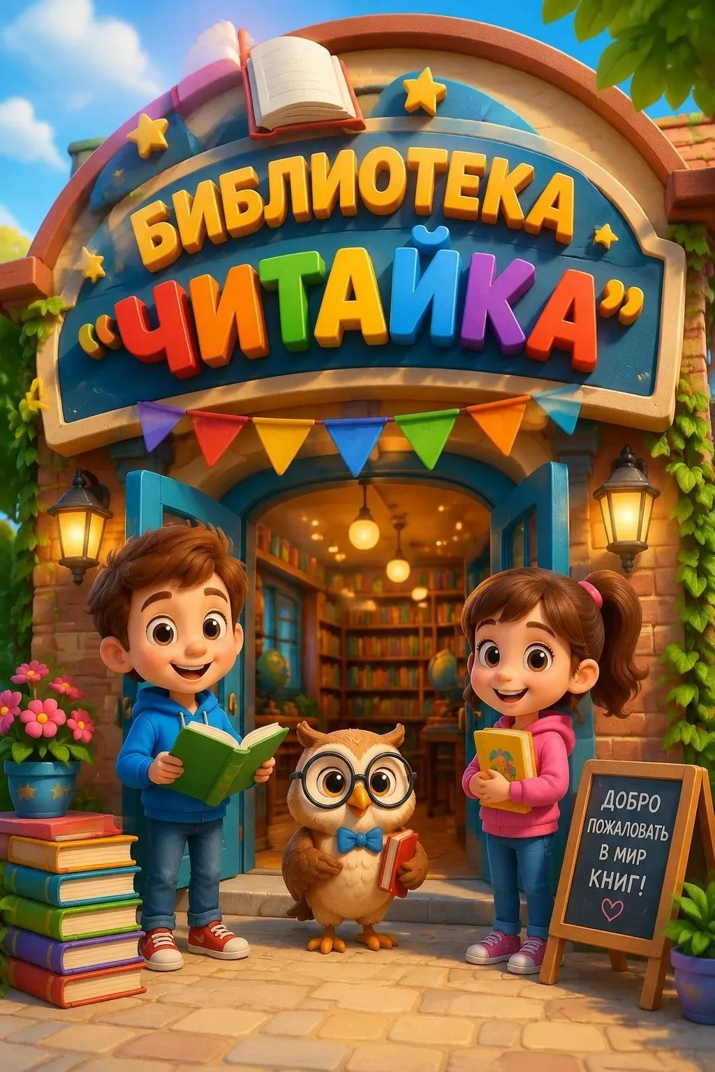 Внимание! В нашем холле нашего детского сада  заработала книжная библиотека «Читайка»!