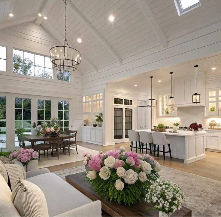 Hampton house interior Rich farmhouse aesthetic