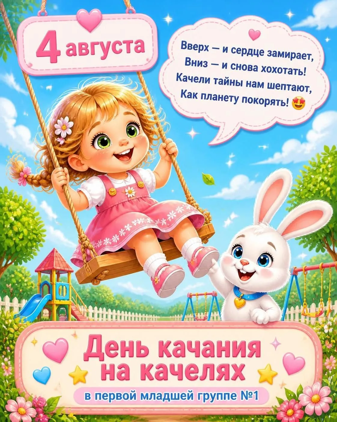 🎉🥳 4 августа во всем мире отмечается веселый и необычный праздник – "День качания на ...